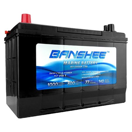 BANSHEE Banshee 27M-Banshee-03 Deep Cycle Battery for Replacement Optima 8027-127 D27M Bluetop - Group Size 27 27M-Banshee-03